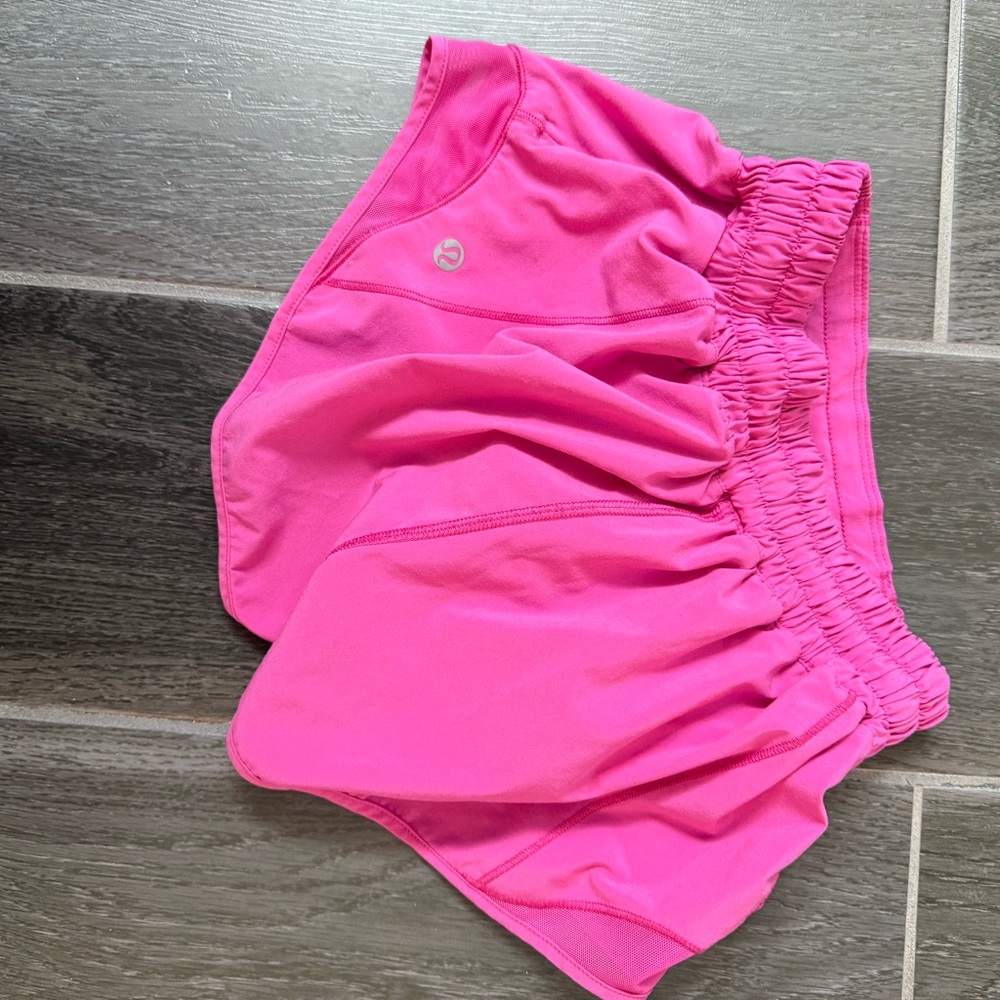 Pink Lululemon Hotty Hot Shorts